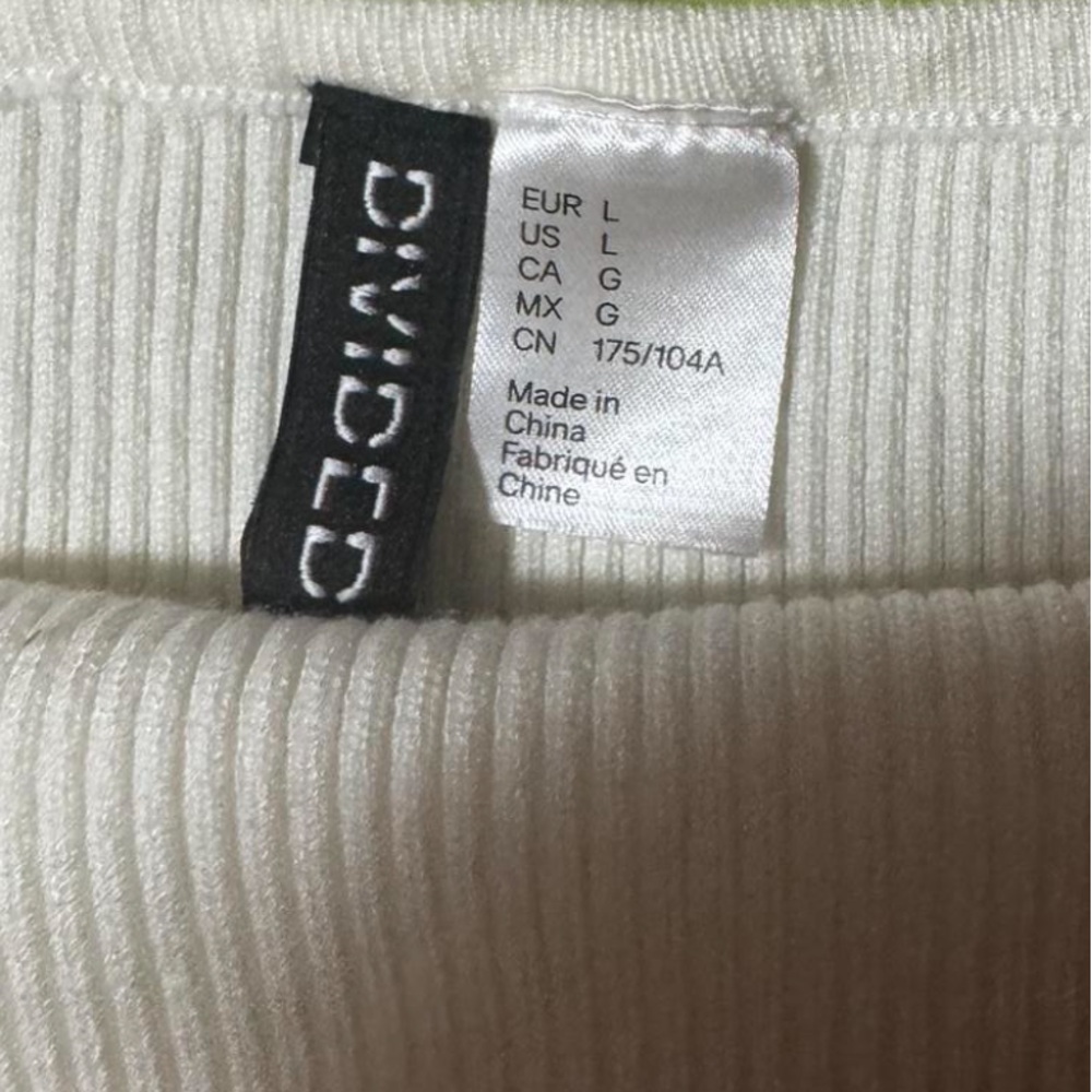 H&M White Ribbed Halter Top - Picture 2 of 3